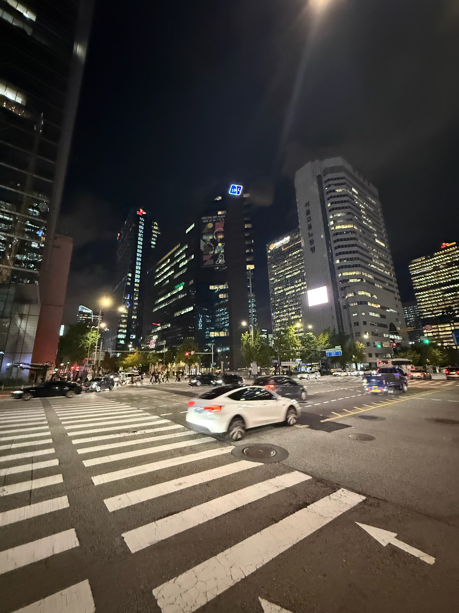 Vista noturna da cidade de Seul